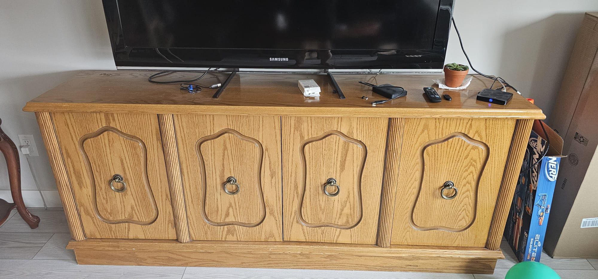 Move on Sale – Solid Wood TV Stand with Storage - photo 3