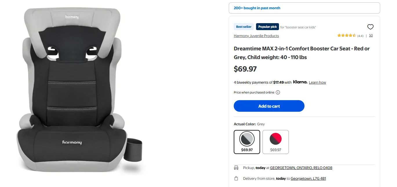 HARMONY 2-in-1 Comfort Booster Car Seat image indicator(2)