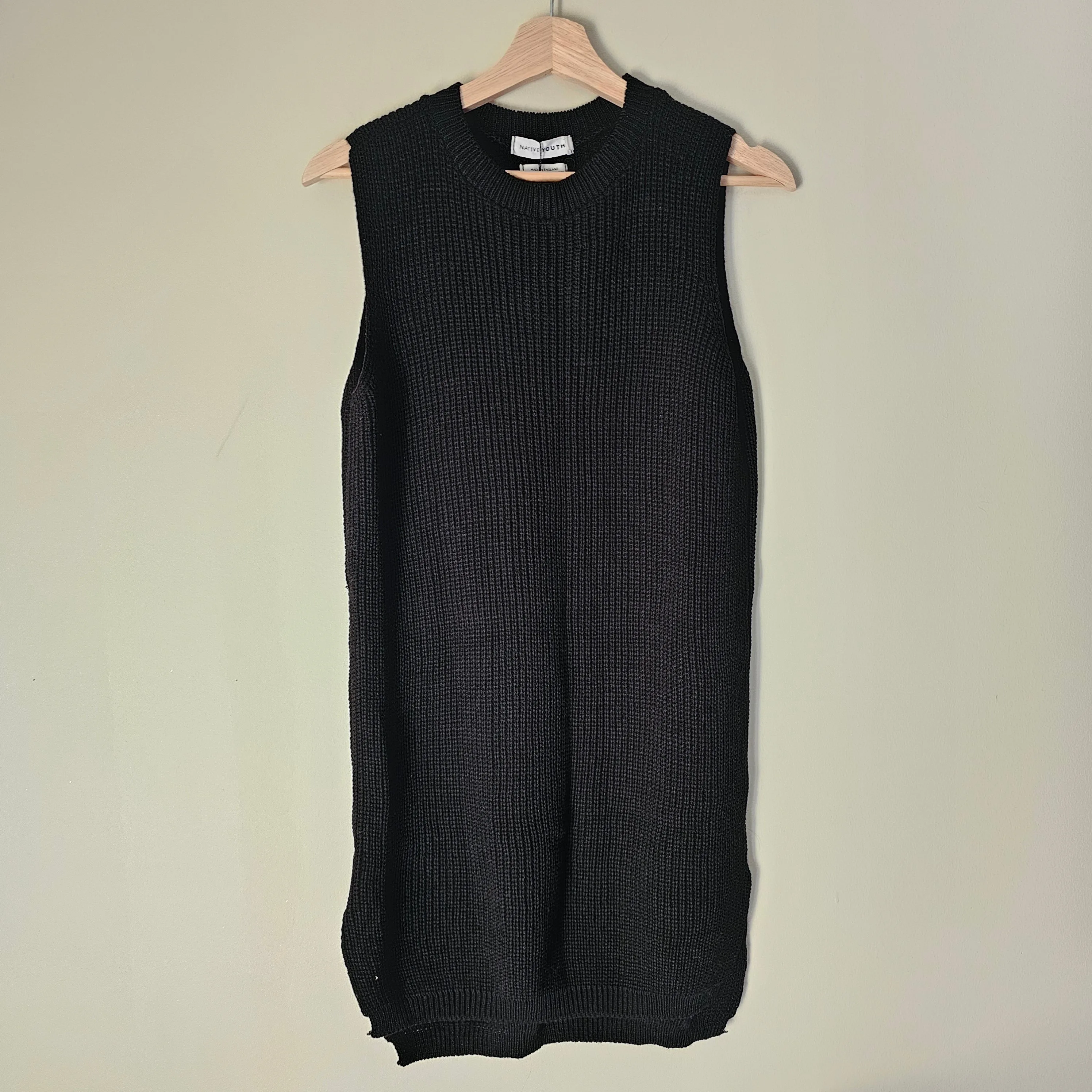 NWT Native Youth Longline Sleeveless Knit Sweater Dress - XS thumbnail