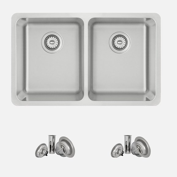 Class C AVILA S-414T Dual Mount Double Bowl Kitchen Sink