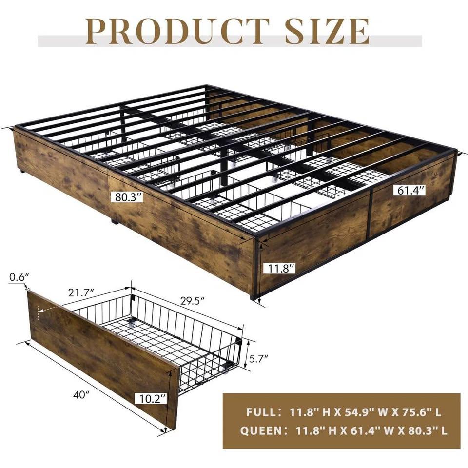 FULL size Storage Bed Frame - photo 4