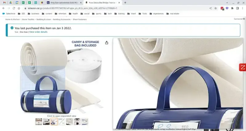 Bed Bridge - conversion kit Twin to King Bed Gap Filler w strap image indicator(2)