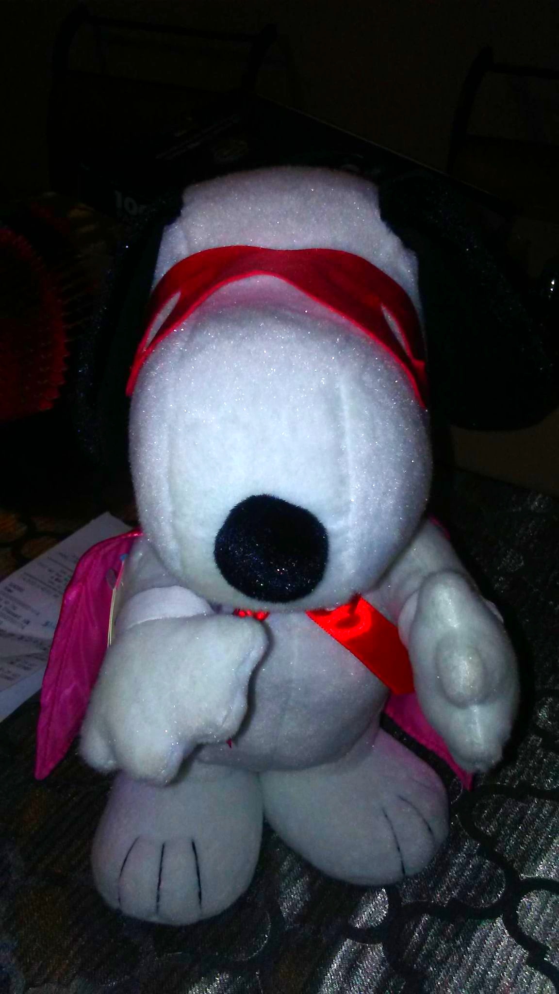 Snoopy Kissing Bandit Animated Plush Hallmark - 12 Inches
