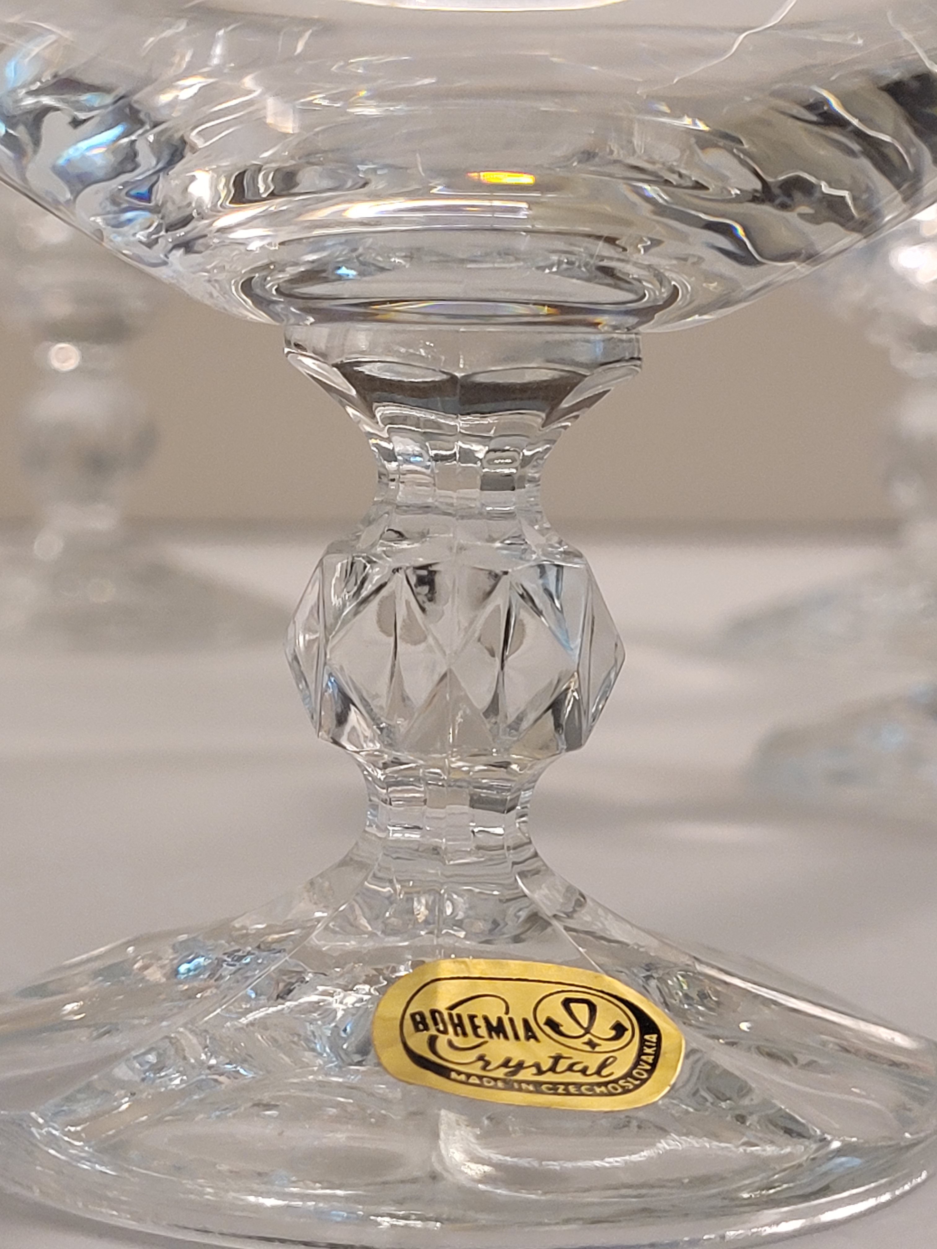 Vintage Bohemia Crystal Brandy Snifters - photo 5