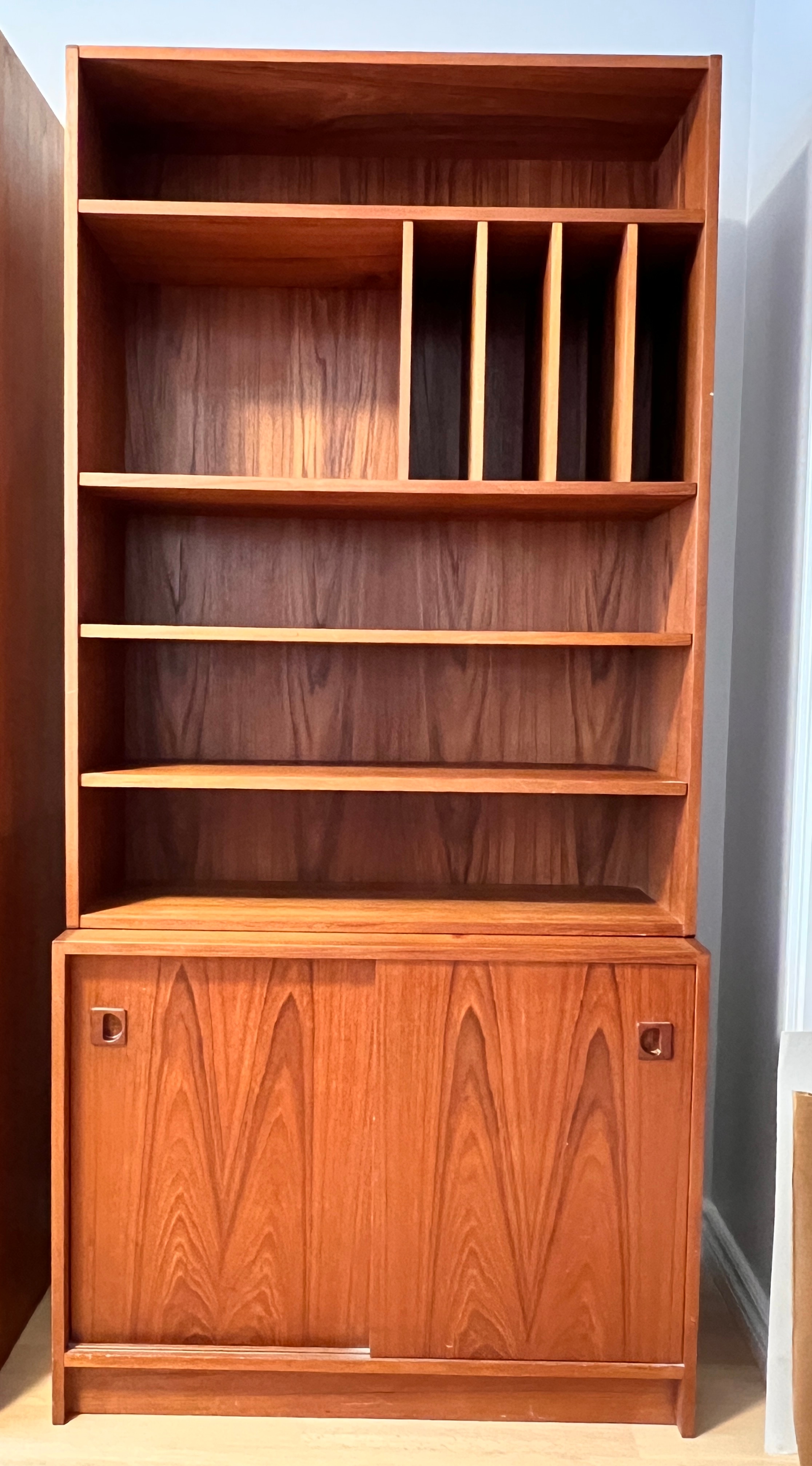 Vintage Teak Bookcase & Cabinet Set