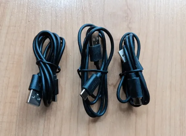 80 CM long - USB A 2 to USB-C - cable for smartphones thumbnail