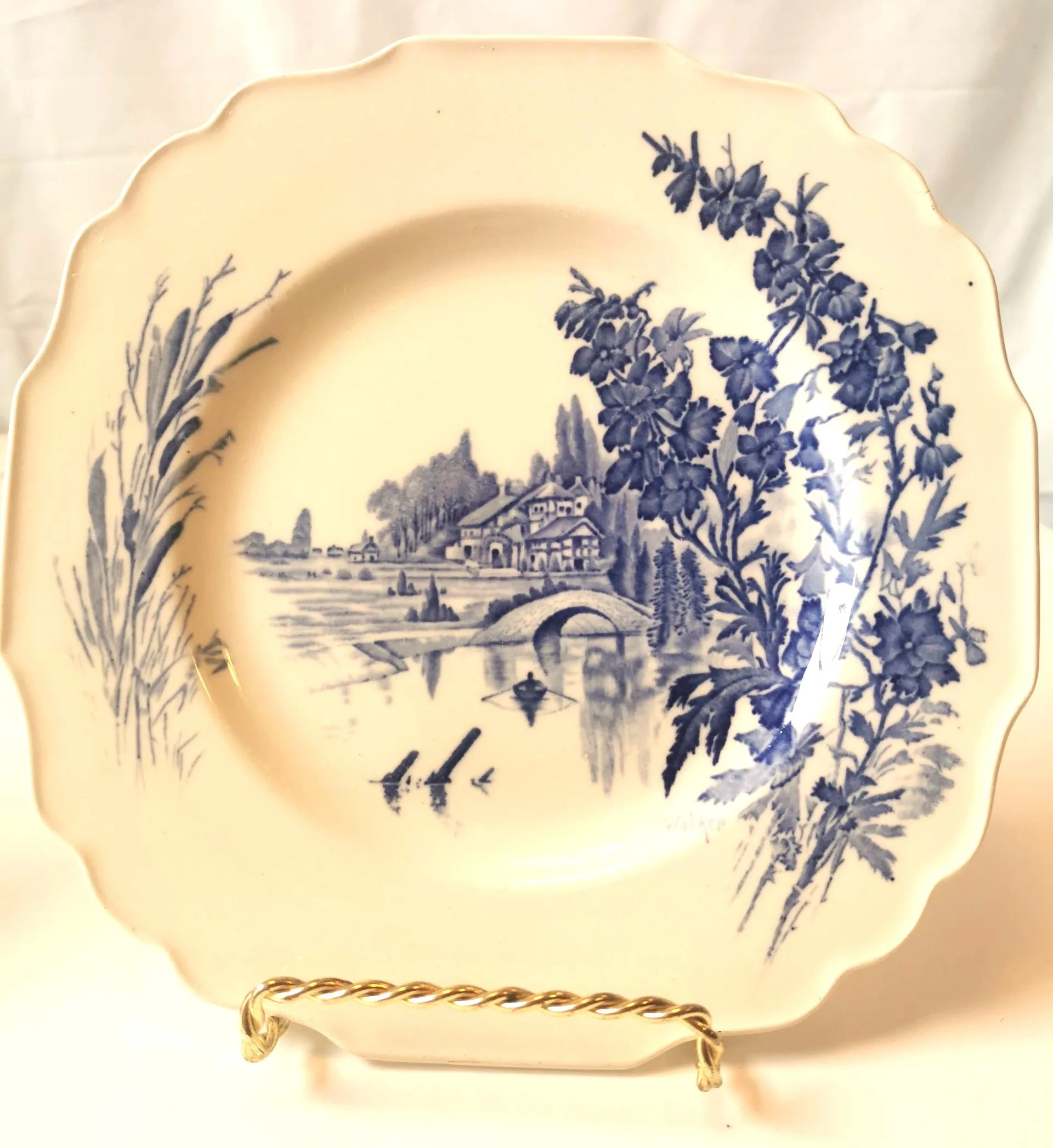 Covered Bridge JOHNSON BROTHERS Meadowsweet Myott Sons Eng. Vint image indicator(3)