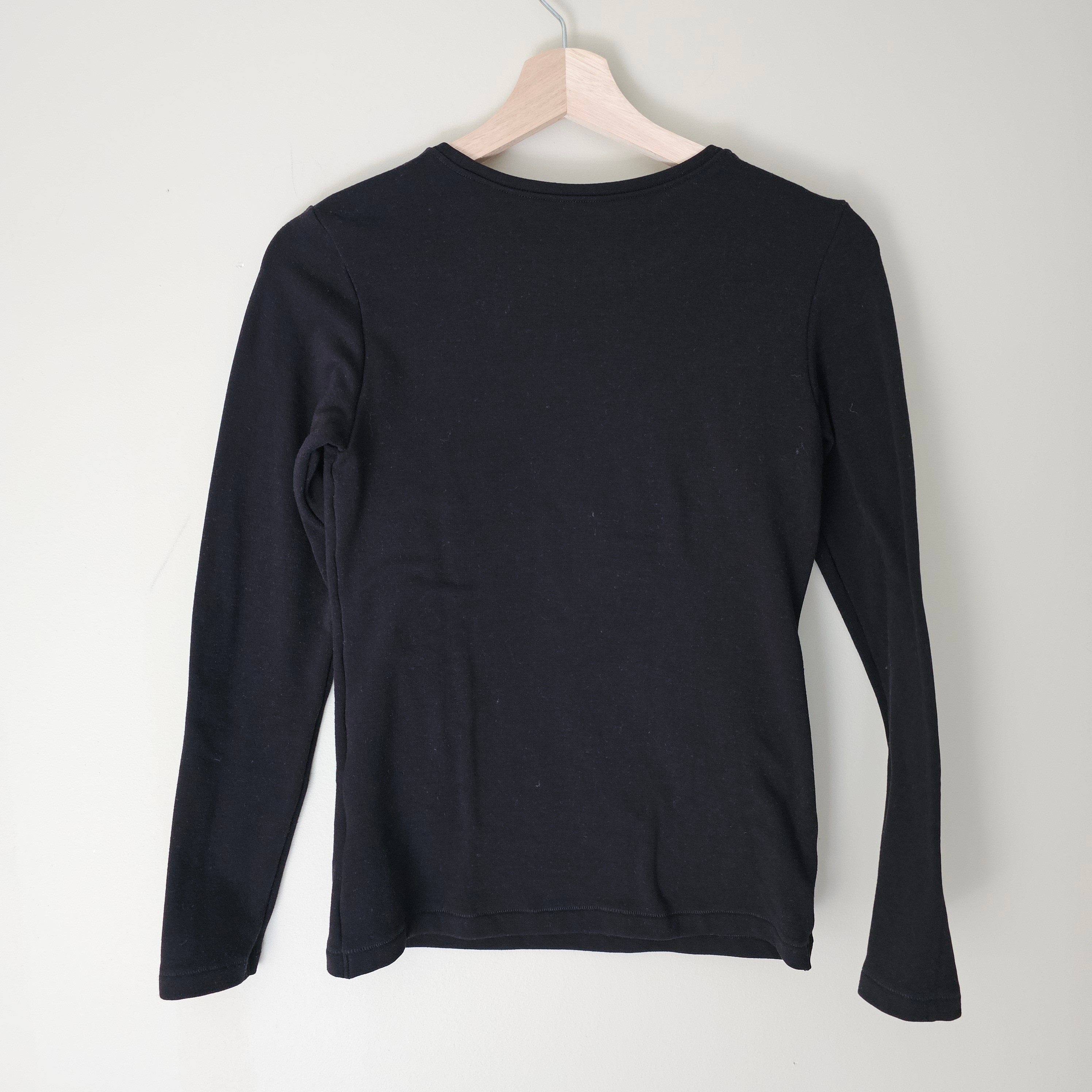 Uniqlo Heattech Ultra Warm Crew Neck Long Sleeve - Black - Sz S - photo 3