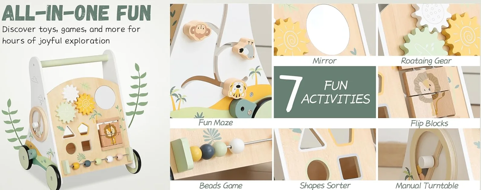 Montessori Wooden Push Walker image indicator(5)