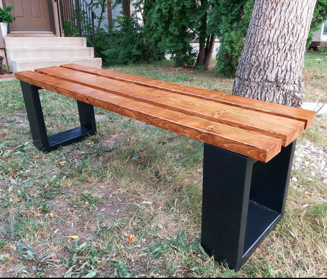 Outdoor Wooden Bench, 50" (ONE LEFT!) - photo 2