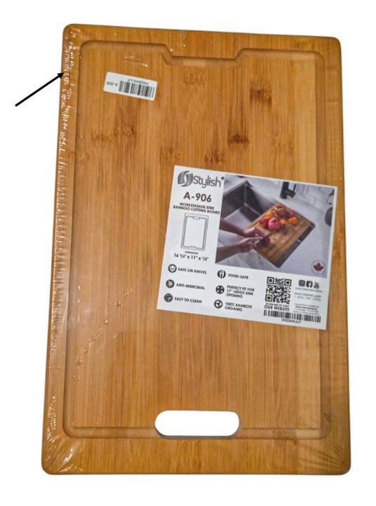 WORKSTATION SINK BAMBOO CUTTING BOARD A-906 CLASS B