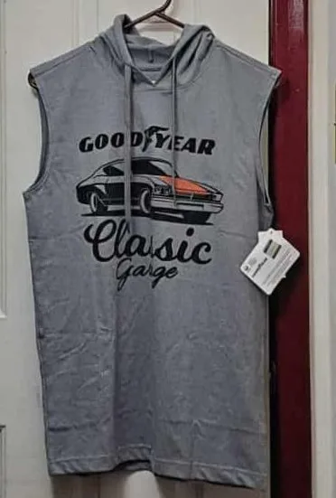 New Goodyear Men's Retro Hooded Muscle Tank thumbnail