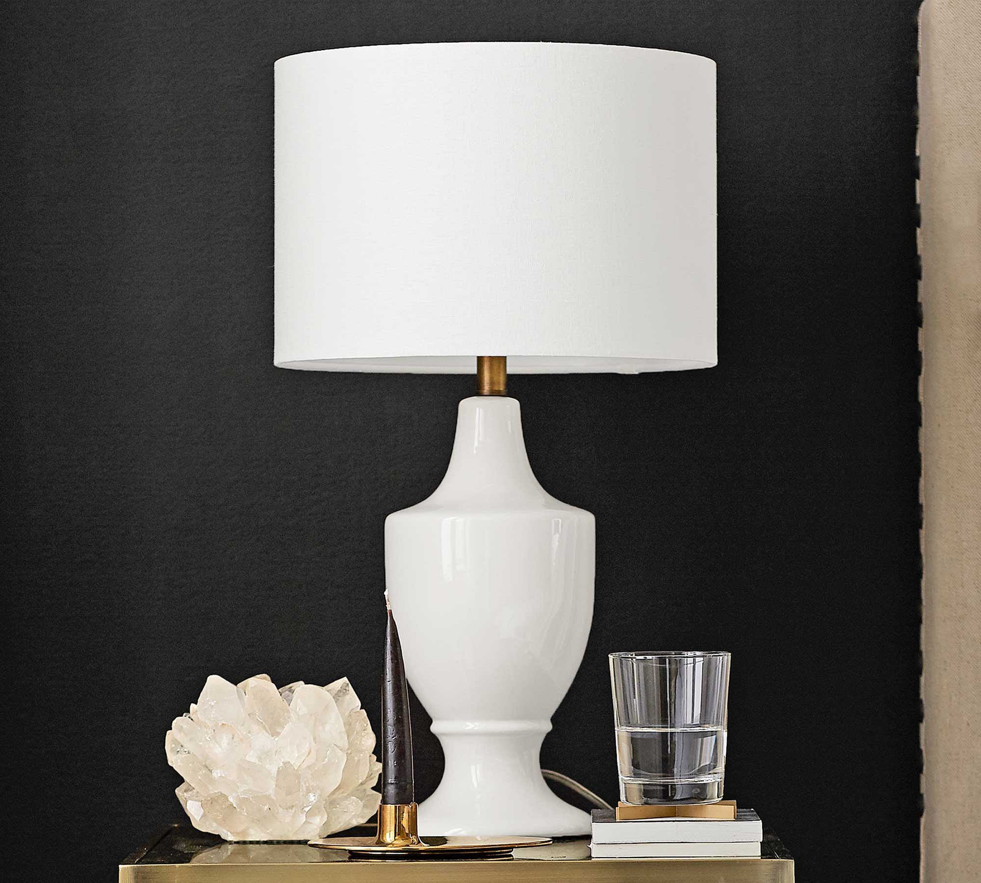 Two Pottery Barn Emilie Ceramic Table Lamps (24") - As NEW - photo 3