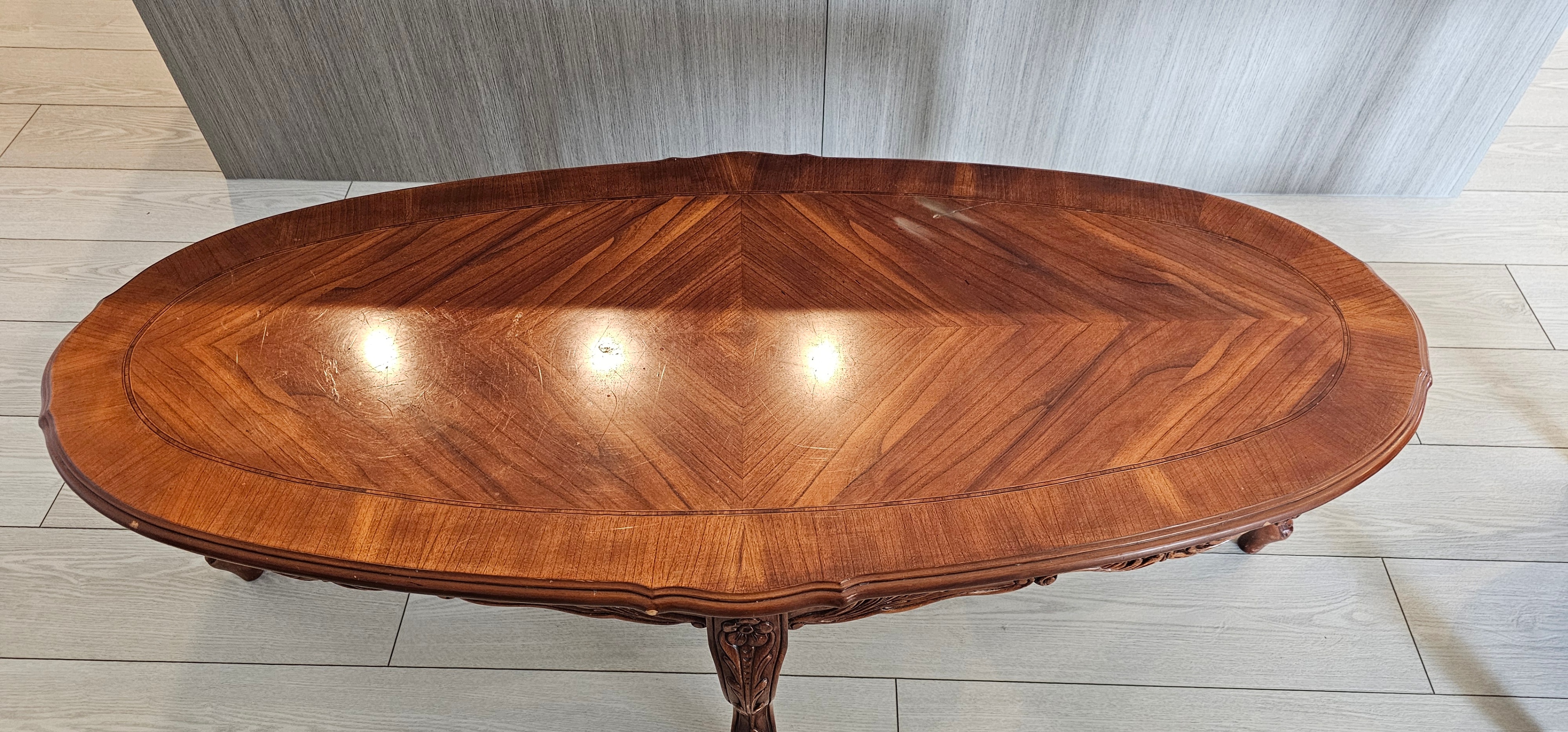 Vintage Style Teapoy Table with 2 Side Tables (Coffee Table Set) - photo 3