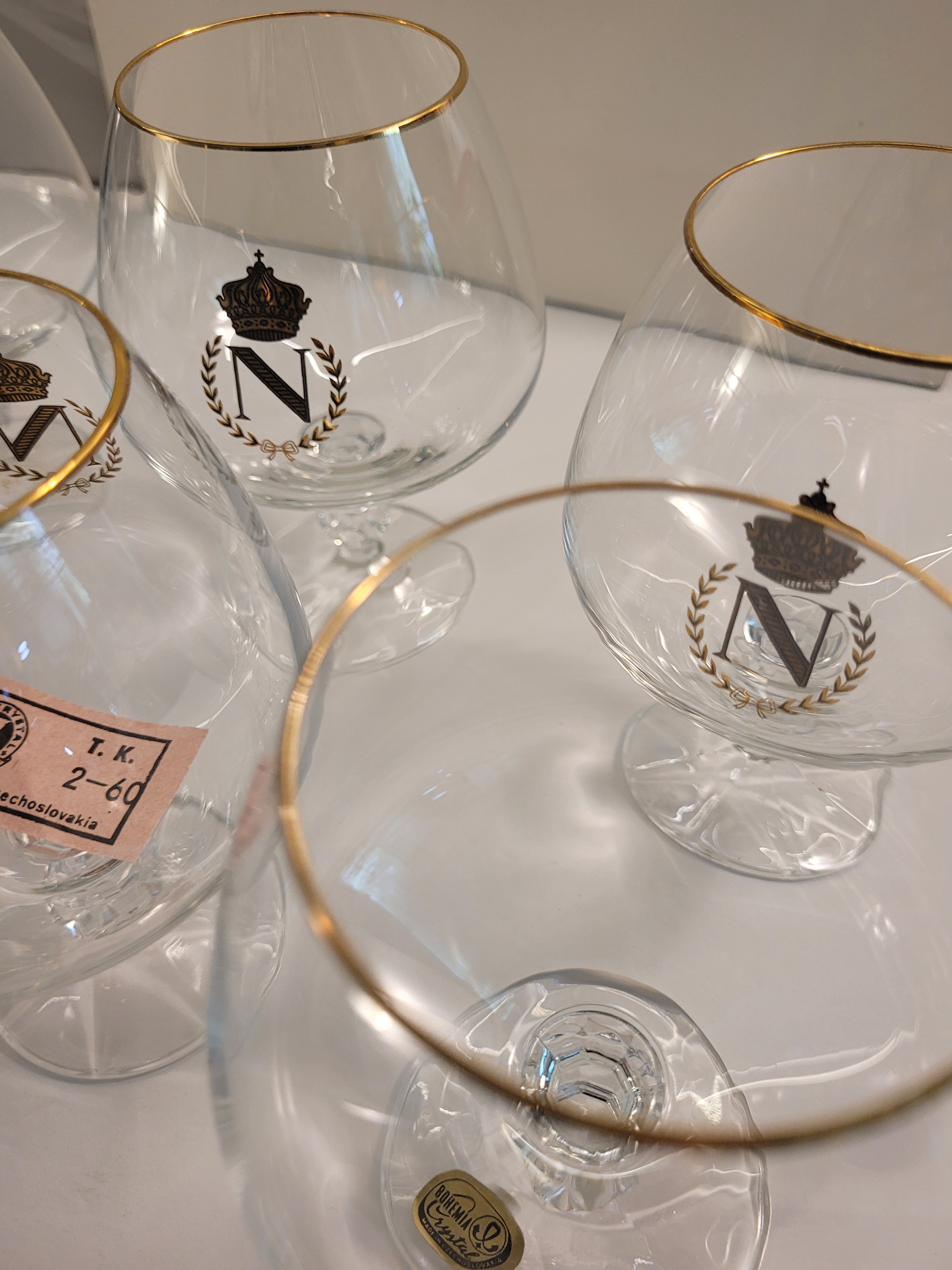 Vintage Bohemia Crystal Brandy Snifters - photo 3