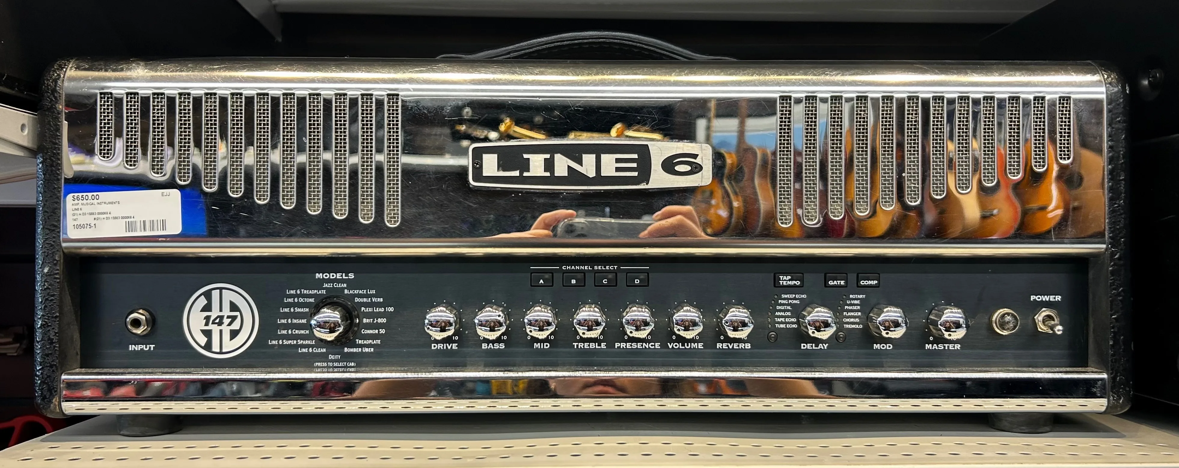Line 6 HD147 300-Watt Stereo Digital Modeling Guitar Amp Head thumbnail