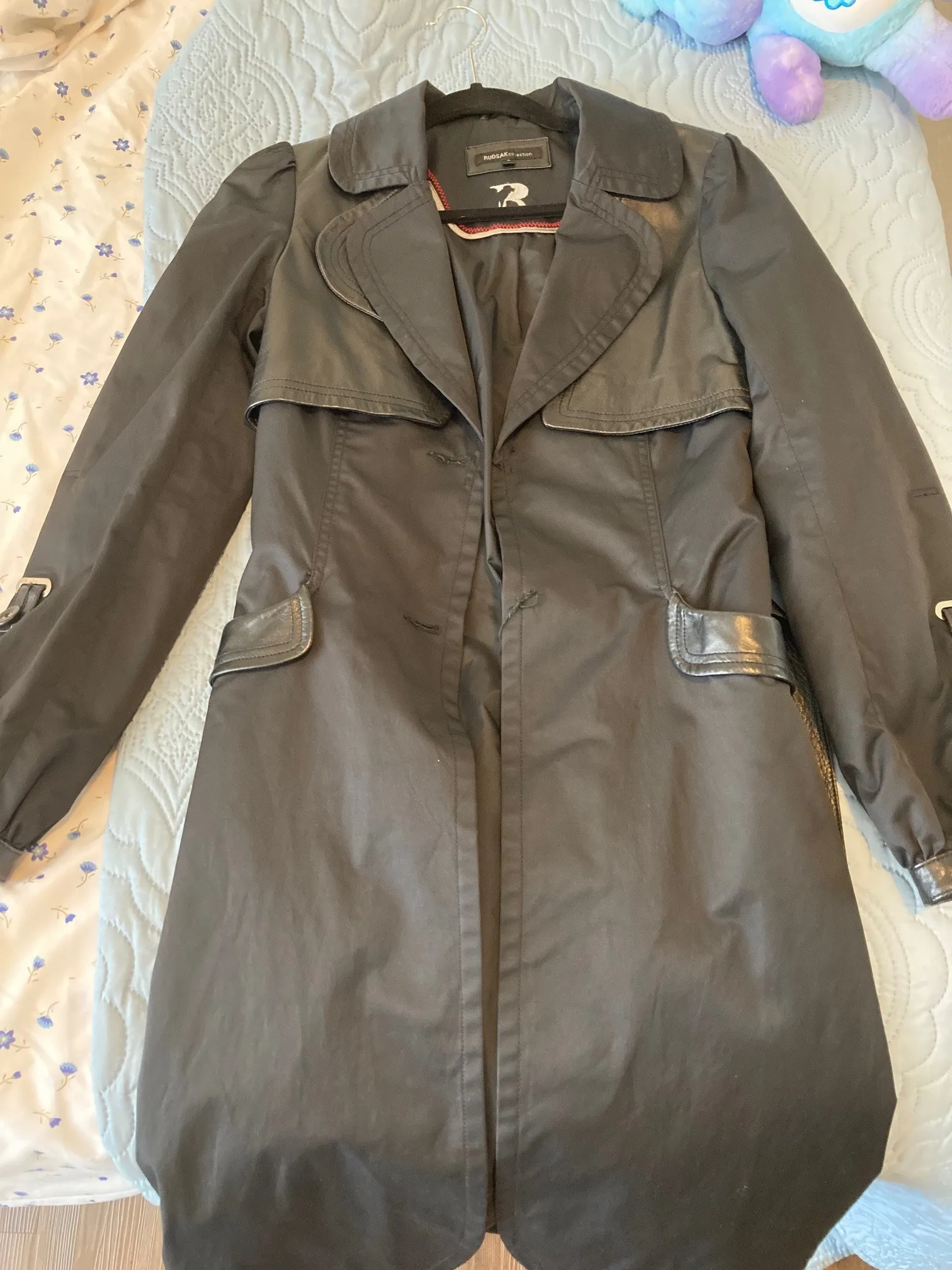 Rudsak Trench Coat w/ Leather Detailing Size S thumbnail