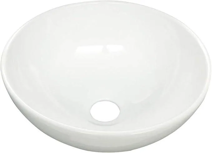Small Mini above the Counter Round Bathroom Vessel Sink thumbnail