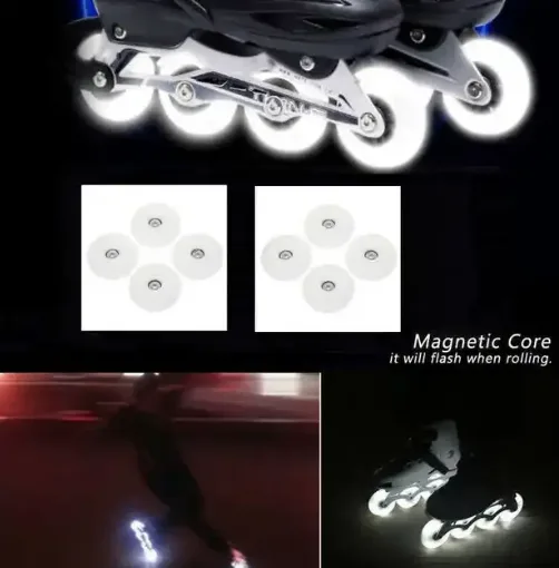 Luminous hockey/skate rollerblade wheels 76/80/100/110 (READ AD) thumbnail