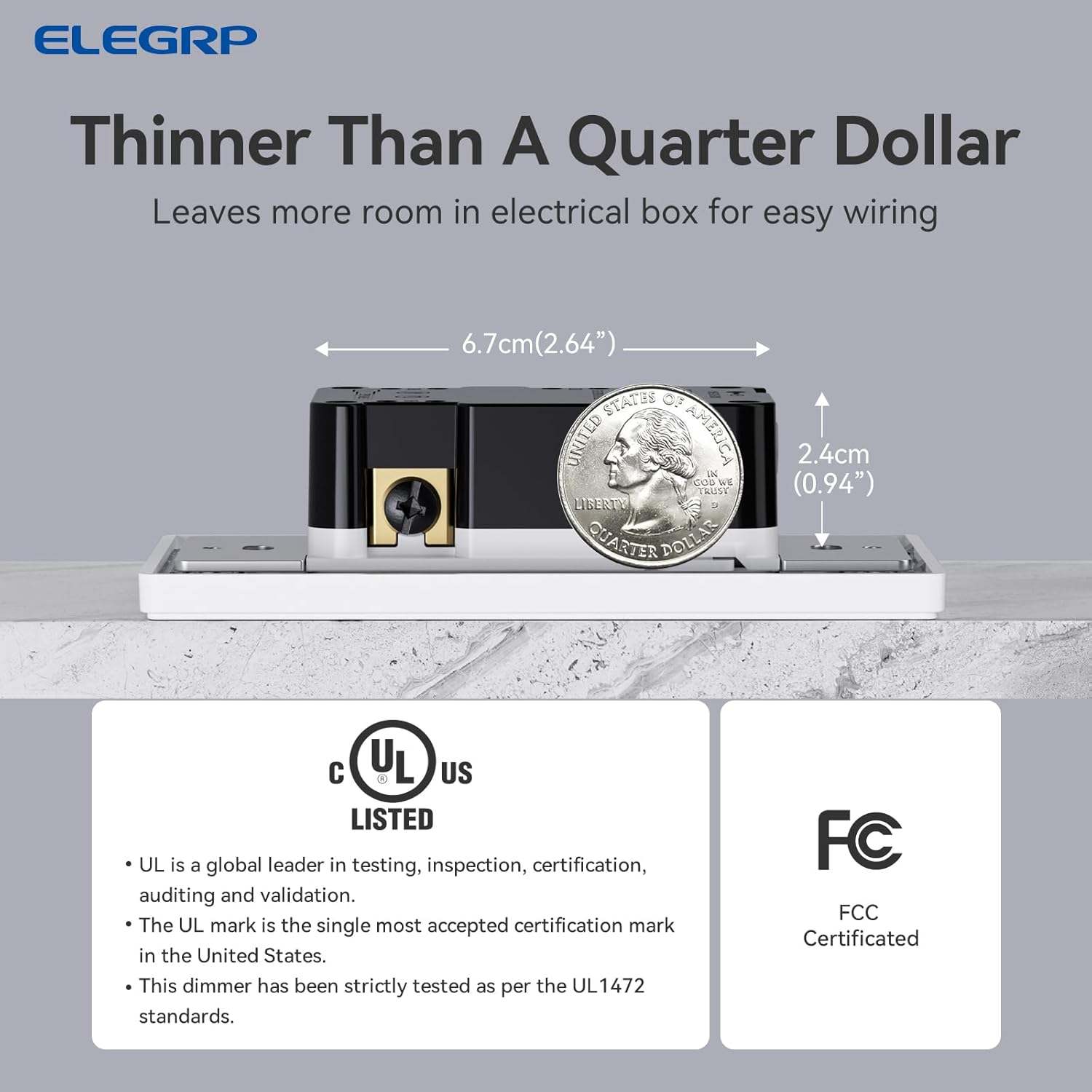 ELEGRP Digital Dimmer Light Switch For 300W Dimmable Led 2 Pack - photo 4