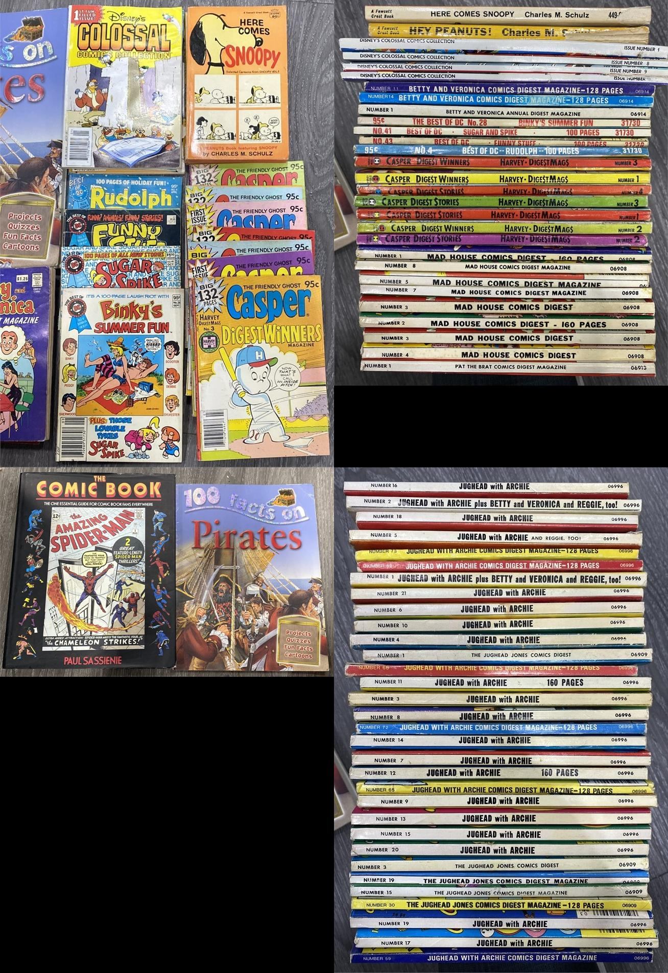 60+ Assorted Comics & Digest Books – Archie Casper Snoopy & More