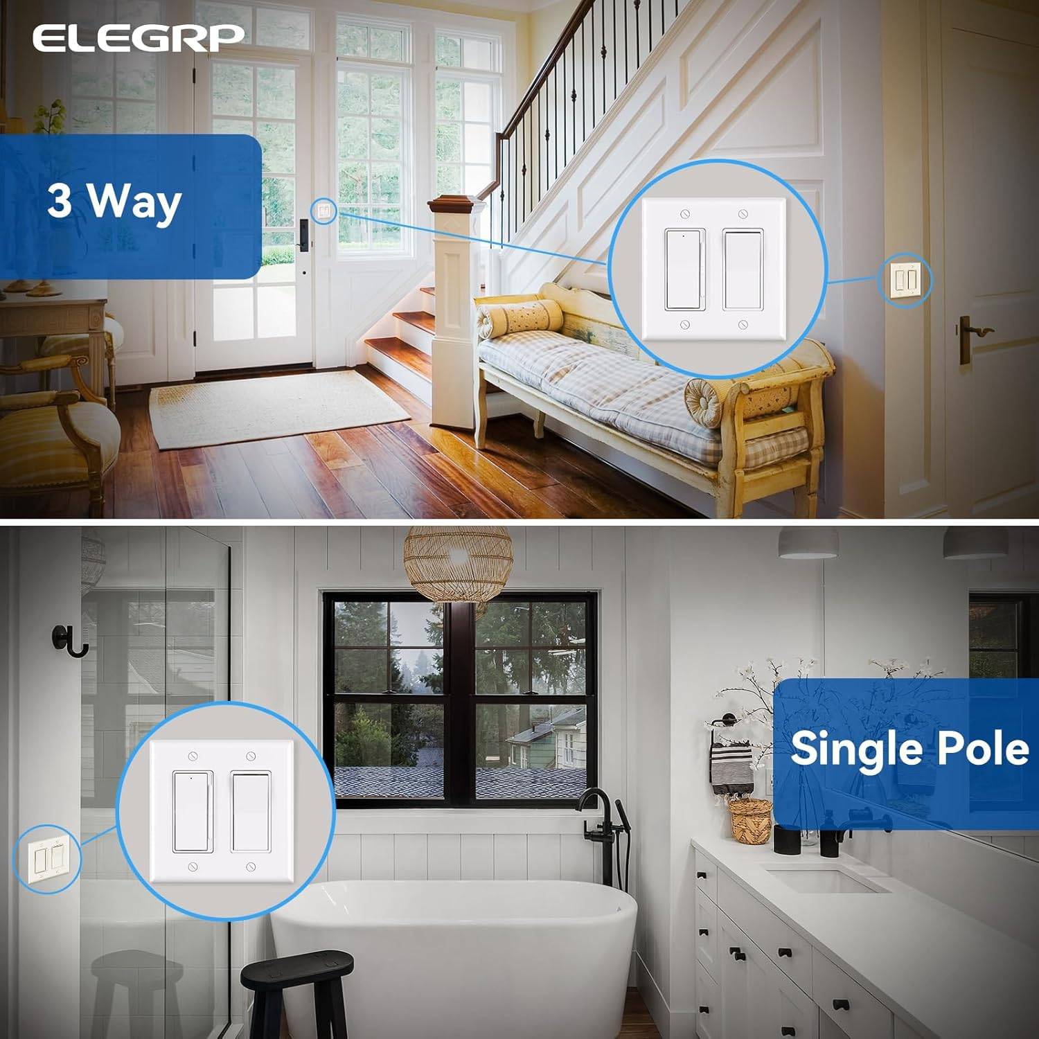 ELEGRP Digital Dimmer Light Switch For 300W Dimmable Led 2 Pack - photo 5
