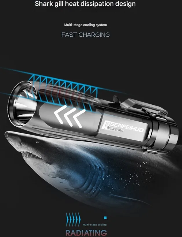 Super bright flashlight rechargeable glare long-range xenon lamp image indicator(8)