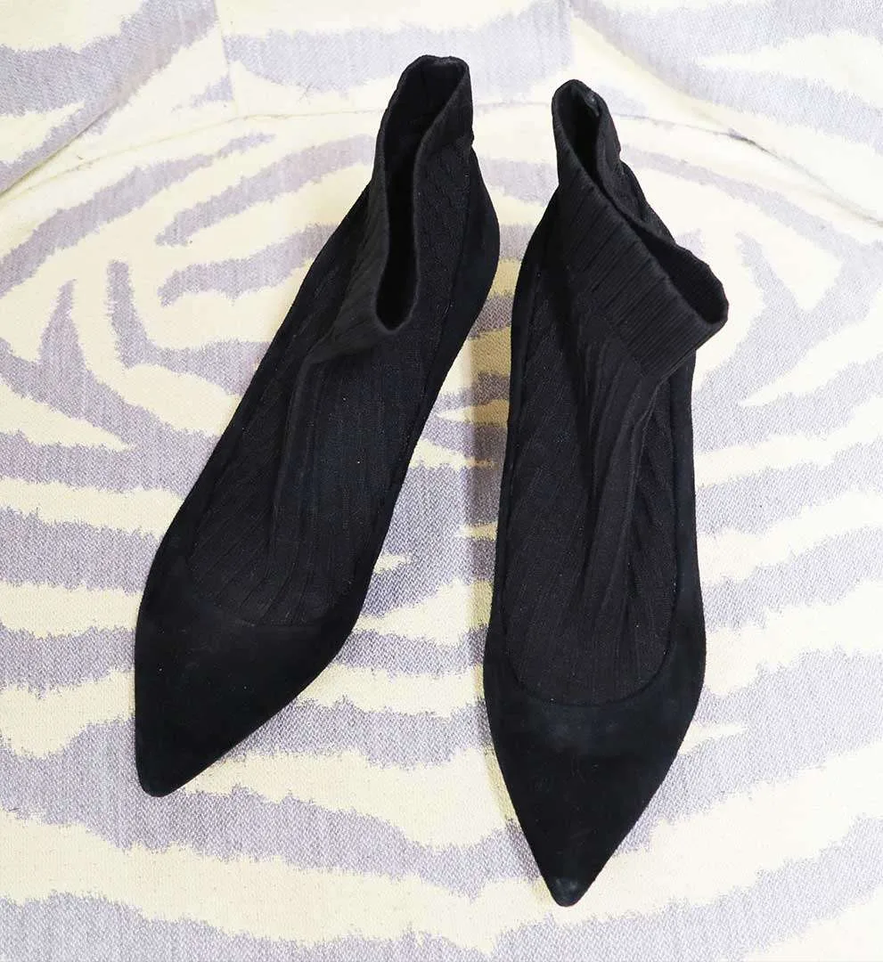 Dolce-Vita Sock Booties - kitten heel - Black - Women's 5.5 thumbnail