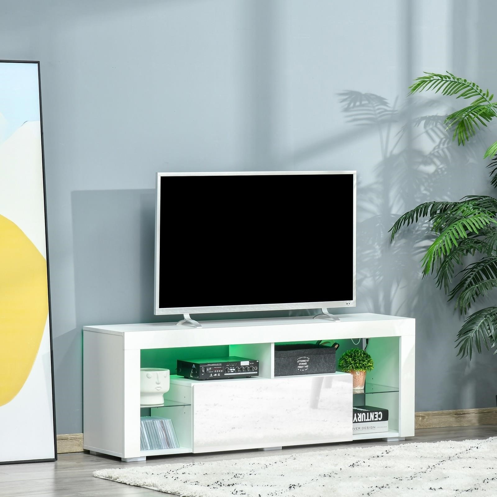 HOMCOM TV Stand for 55-Inch TVs