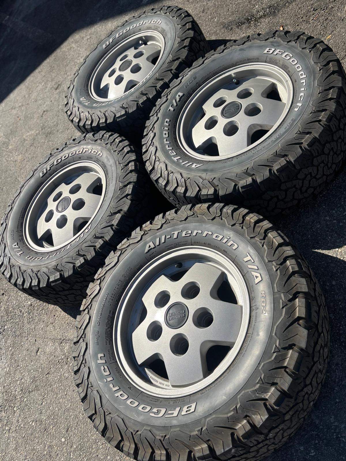 OEM 16"RangeRoverClassic/Discovery/ Defender(5x165)+BF Goodrich
