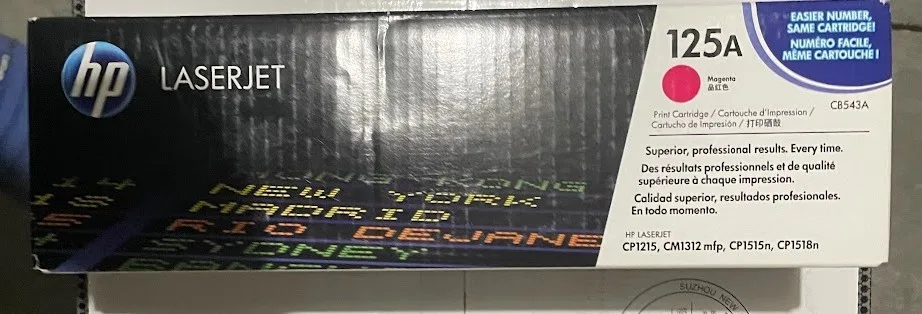 (6 Pieces) HP 125A LaserJet Toner Cartridges ( 5BLACK+ 1MAGENTA) image indicator(3)