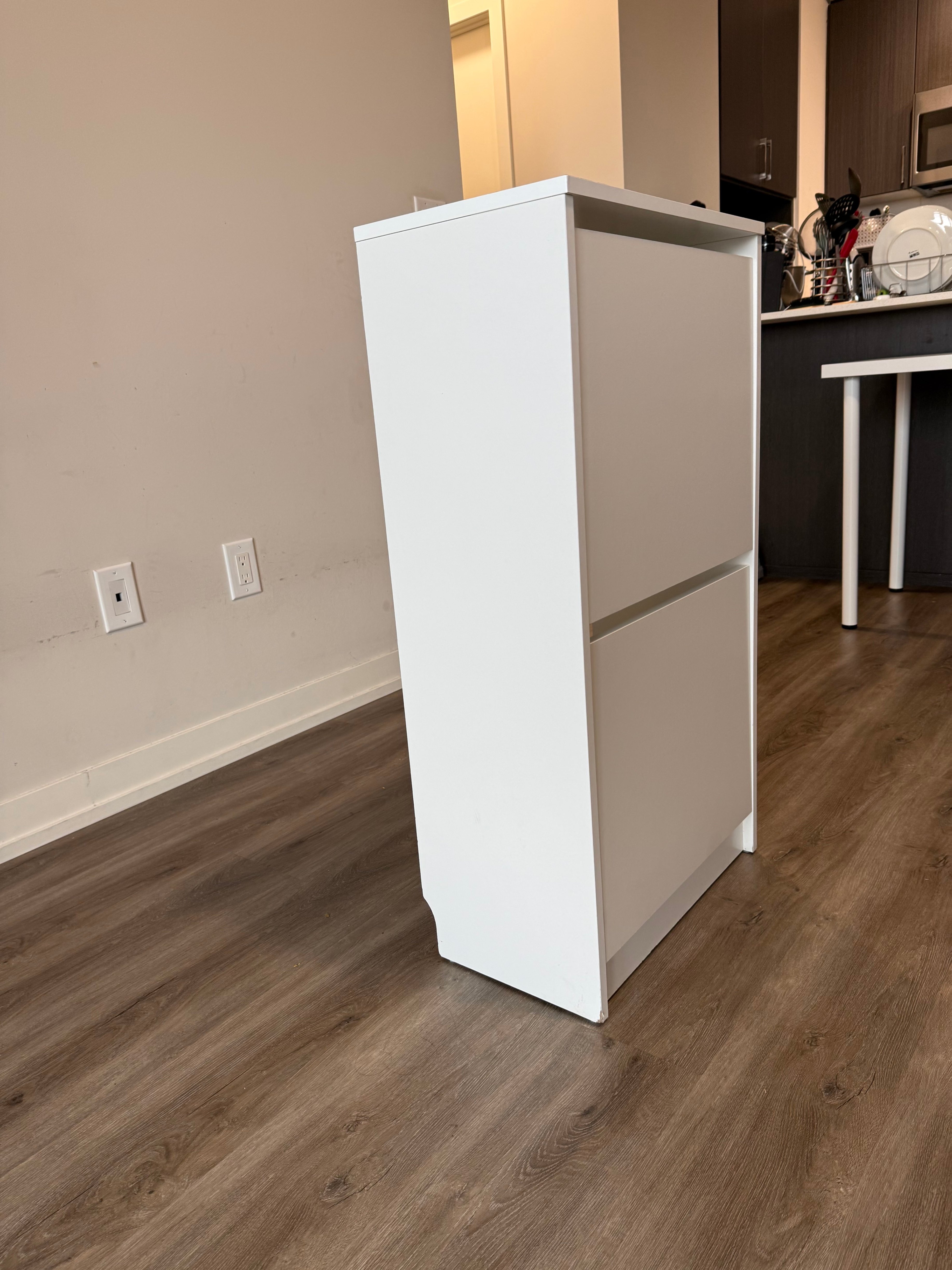 IKEA BISSA Shoe Cabinet - 2 Compartments - White - Like New - photo 2
