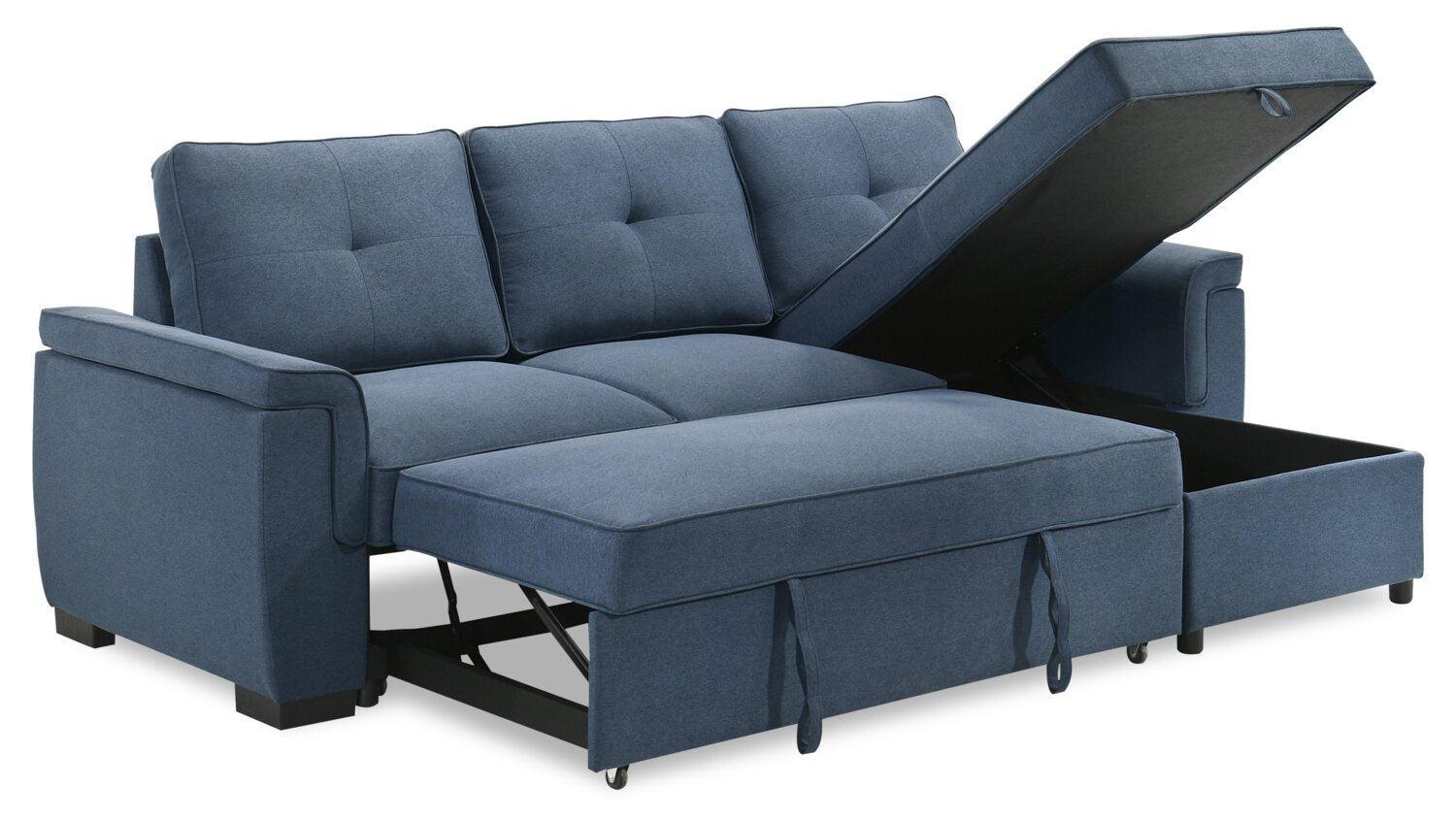 Next to New 89" 2-Piece Fabric Sleeper Sectional w Chaise - photo 4