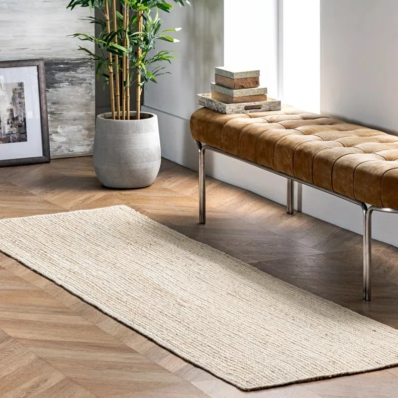 New Jute 2'6" x 6' Handmade Runner thumbnail