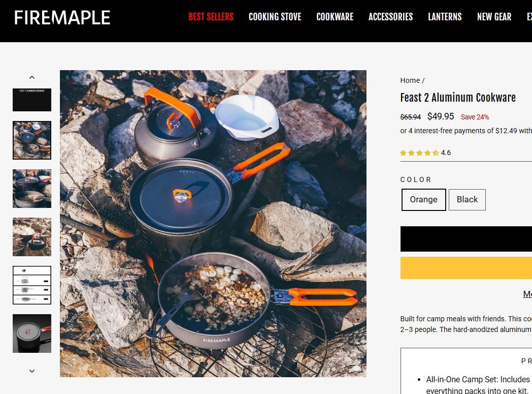 FireMaple Feast 2 Camping Cookware Set – NEW - photo 2