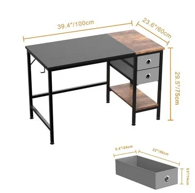 40" Office Desk with Drawers