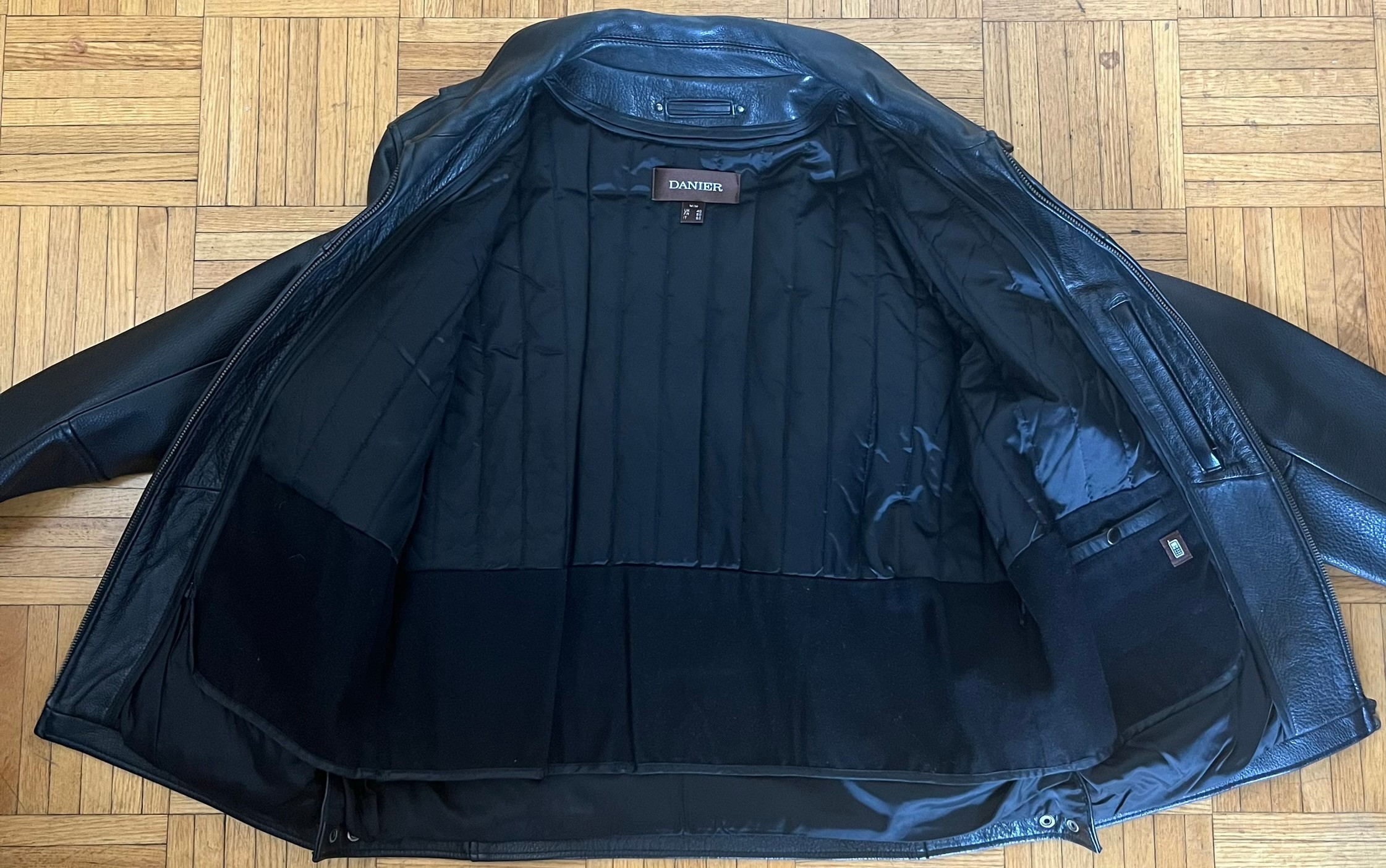 USED Danier Men’s Black Leather Jacket (Sold As-Is) - photo 2
