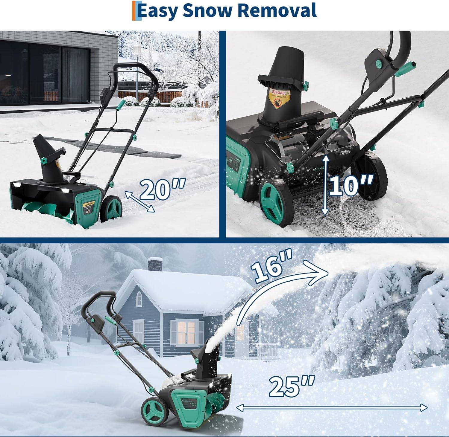 New 40V 20" Cordless Snow Blower - photo 3