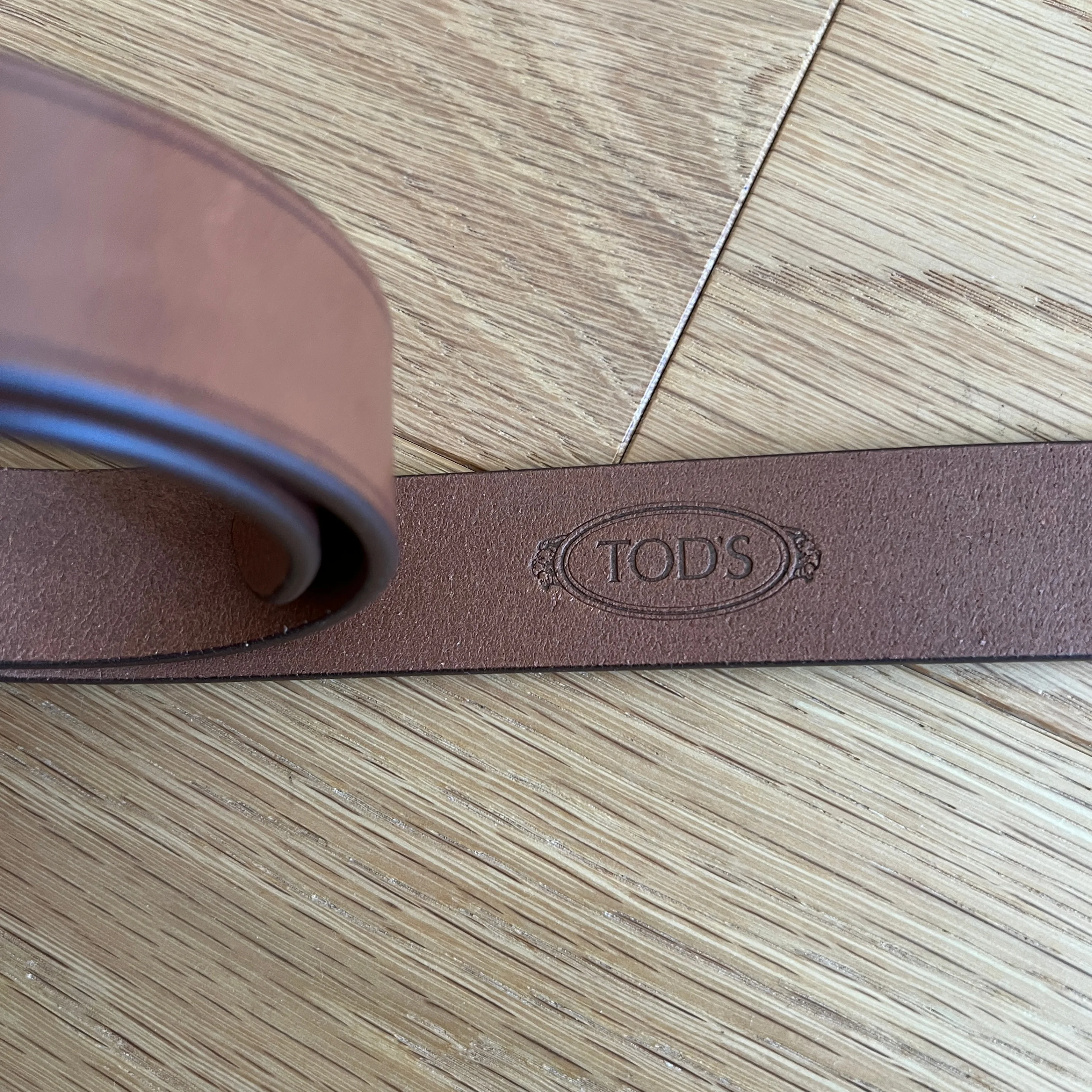 TOD'S Cognac Brown Leather Belt Made in Italy - Brand New image indicator(4)