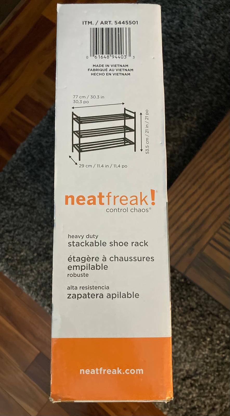 Neatfreak 3-Tier Stackable Shoe Rack – Holds 12 Pairs - photo 2
