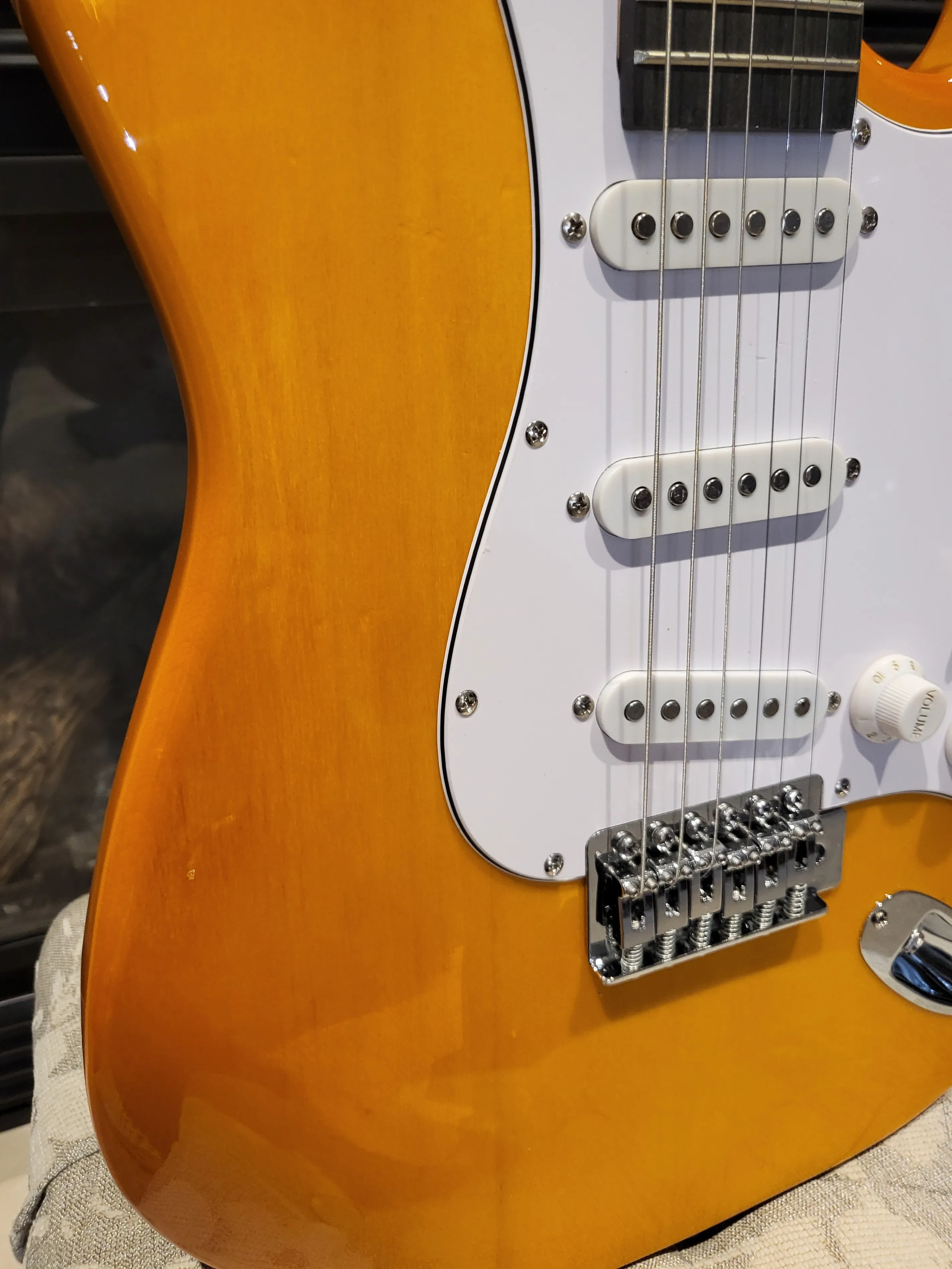 Orange Electric Guitar Solid Body Beginner for Adults/Students image indicator(4)