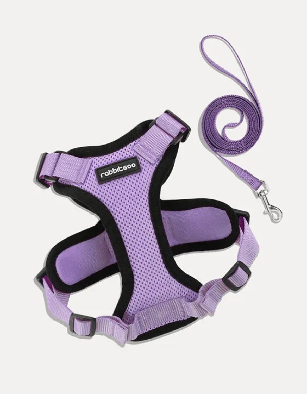 RABBITGOO Lilac Purple Cat Harness & Leash Size Medium