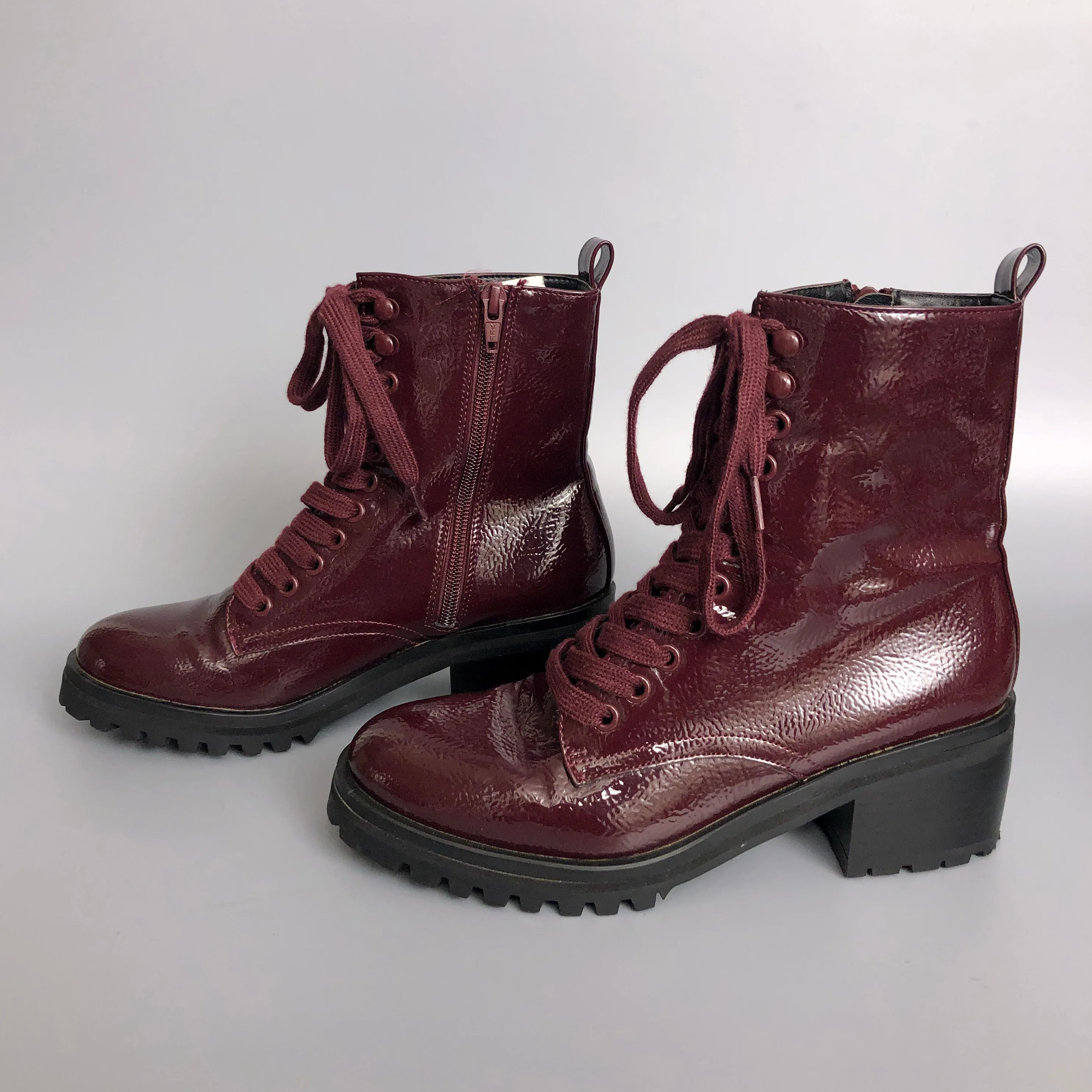 Women's Topshop Burgundy Boots (mismatched size!) image indicator(3)