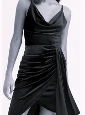 Tfnc London Cowl Neck Adjustable Strap Drape Velvet image indicator(4)