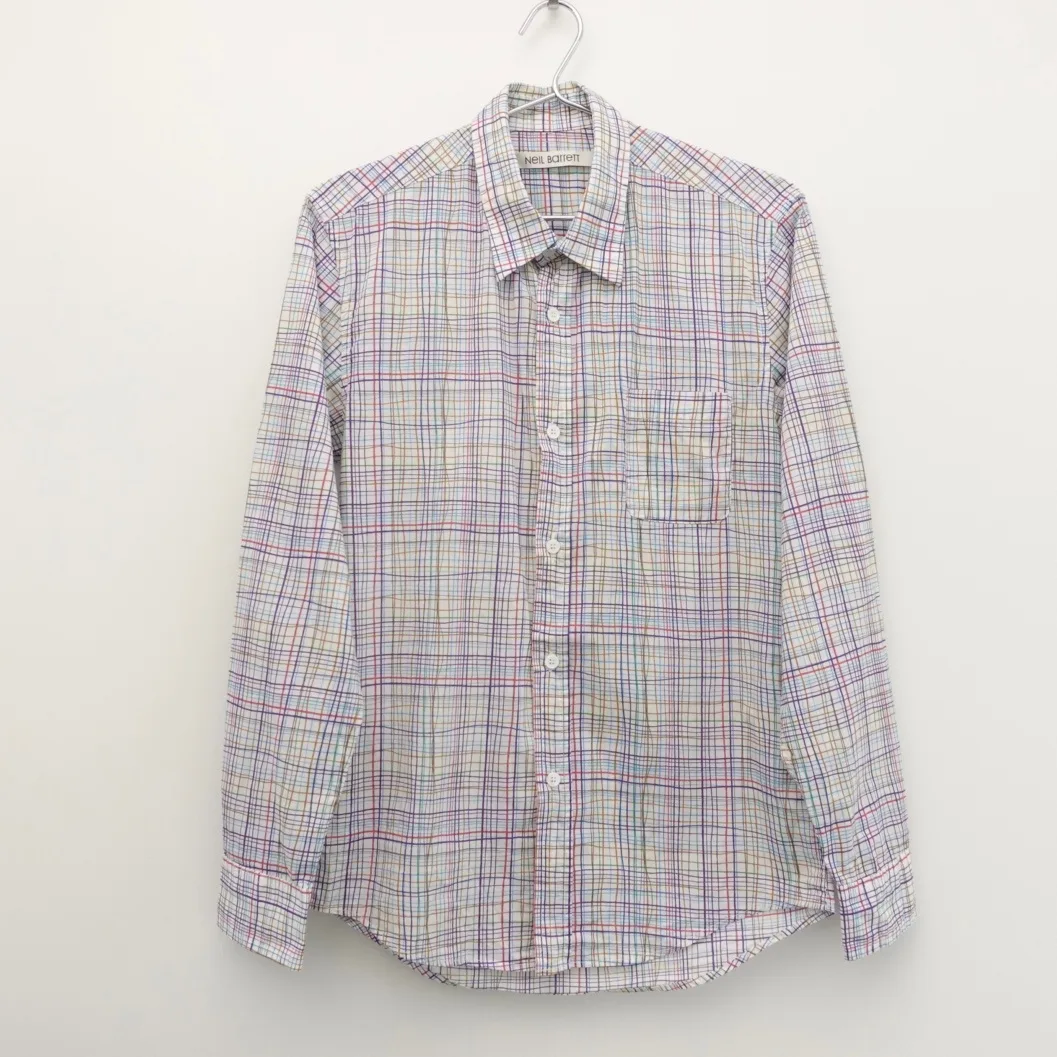 Neil Barrett Multicolor Plaid Button Up Shirt - Size L thumbnail