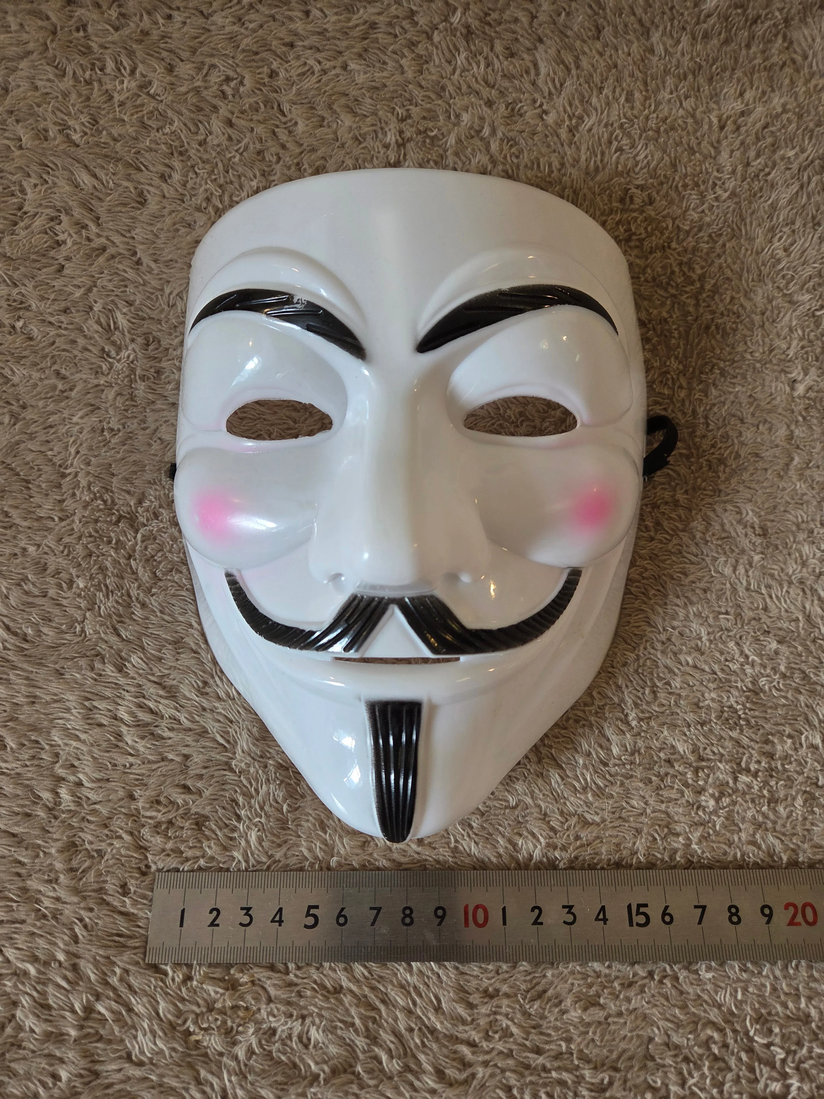 Guy Fawkes Masquerade Mask – White Adult Size image indicator(3)