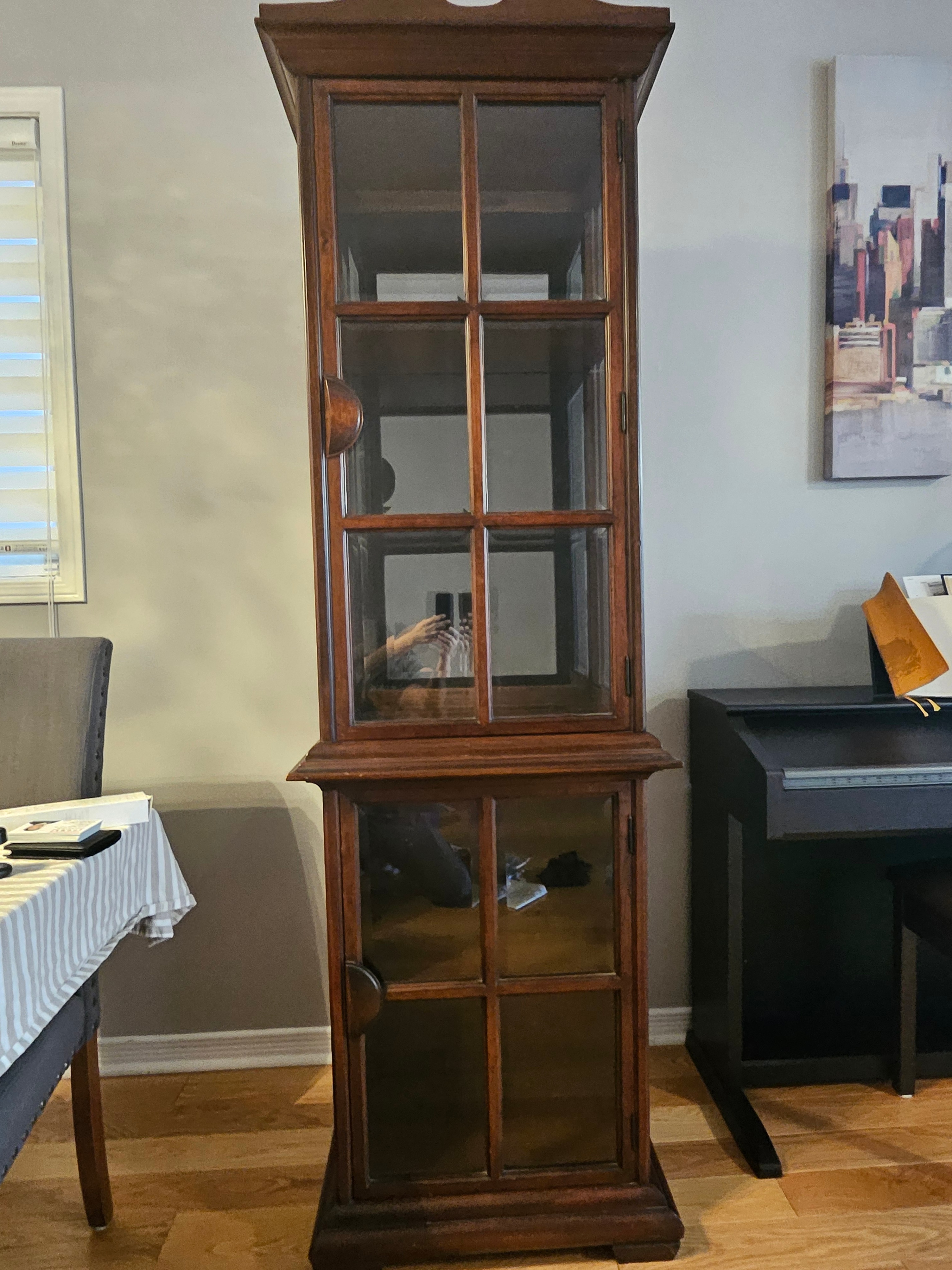 Brown Display Cabinet with Glass doors - photo 2