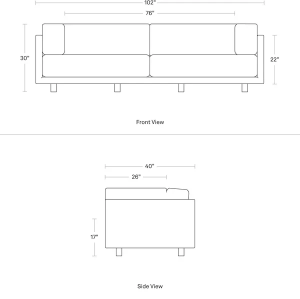 Blu Dot “Sunday” 102″ Sofa – Modern, Deep-Seated & Lounge-Ready - photo 5