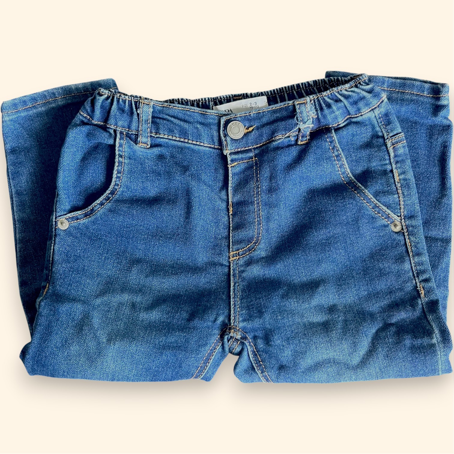 ZARA Kids Blue Jeans | Size 2-3 Years | Soft Stretch Denim Pants - photo 5