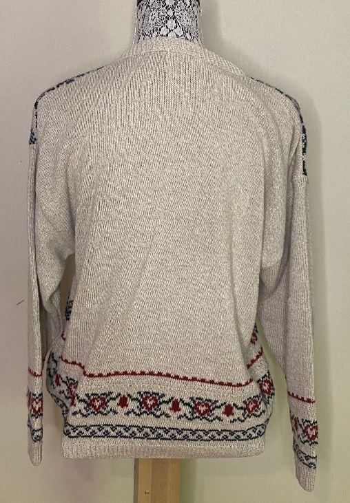 Cottage Cove Christmas Theme Full Button Women’s Cardigan Medium - photo 3